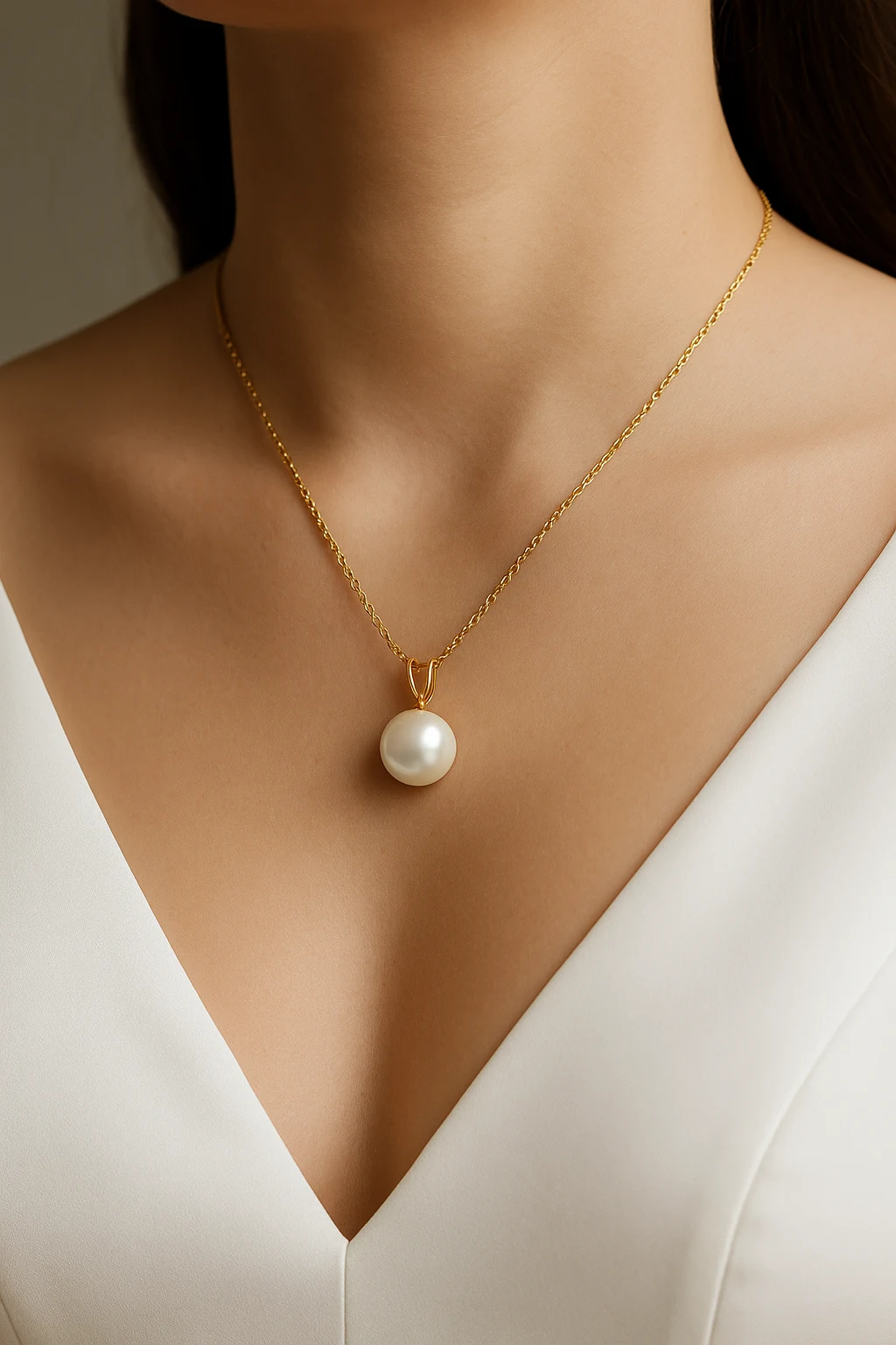 Mặt Dây Chuyền Ngọc Trai Vàng 18K 10mm